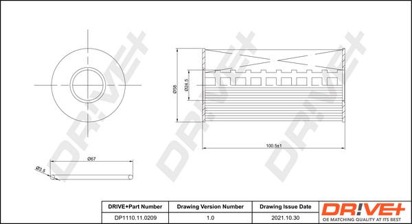 Dr!ve+ DP1110.11.0209 - Маслен филтър vvparts.bg