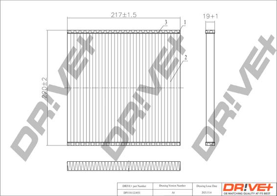 Dr!ve+ DP1110.12.0051 - Филтър купе (поленов филтър) vvparts.bg