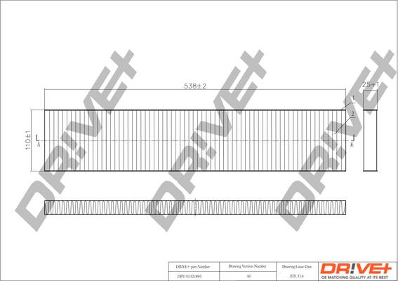 Dr!ve+ DP1110.12.0005 - Филтър купе (поленов филтър) vvparts.bg