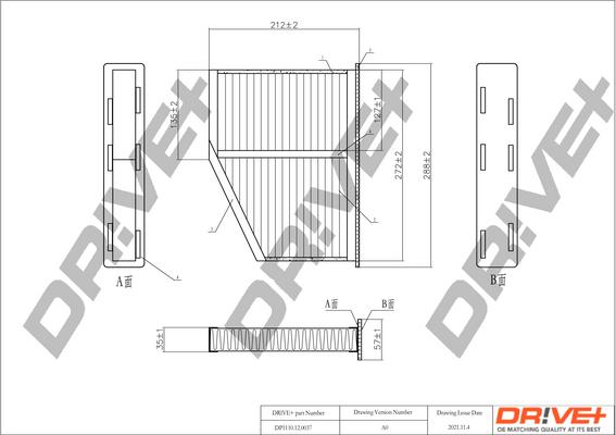 Dr!ve+ DP1110.12.0037 - Филтър купе (поленов филтър) vvparts.bg