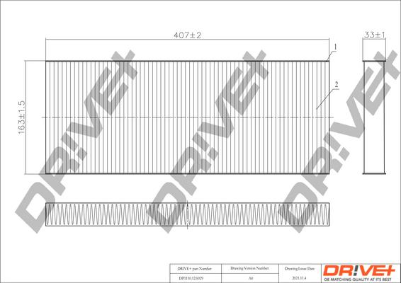 Dr!ve+ DP1110.12.0029 - Филтър купе (поленов филтър) vvparts.bg