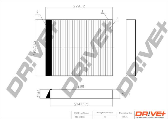 Dr!ve+ DP1110.12.0024 - Филтър купе (поленов филтър) vvparts.bg