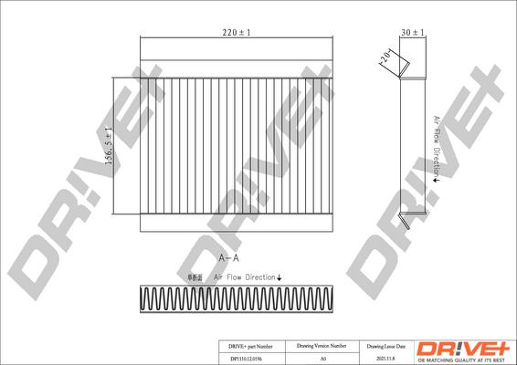 Dr!ve+ DP1110.12.0196 - Филтър купе (поленов филтър) vvparts.bg