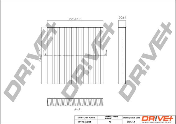 Dr!ve+ DP1110.12.0163 - Филтър купе (поленов филтър) vvparts.bg