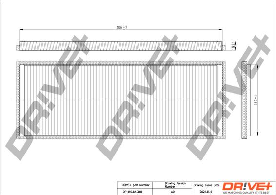 Dr!ve+ DP1110.12.0101 - Филтър купе (поленов филтър) vvparts.bg