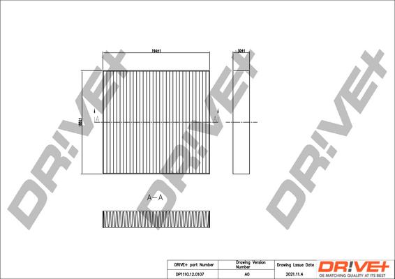 Dr!ve+ DP1110.12.0107 - Филтър купе (поленов филтър) vvparts.bg