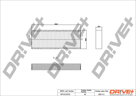 Dr!ve+ DP1110.12.0115 - Филтър купе (поленов филтър) vvparts.bg