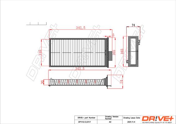 Dr!ve+ DP1110.12.0117 - Филтър купе (поленов филтър) vvparts.bg