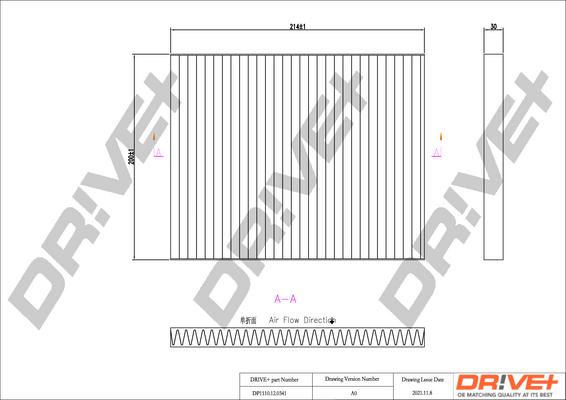 Dr!ve+ DP1110.12.0341 - Филтър купе (поленов филтър) vvparts.bg