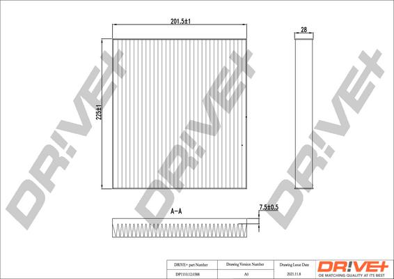 Dr!ve+ DP1110.12.0388 - Филтър купе (поленов филтър) vvparts.bg