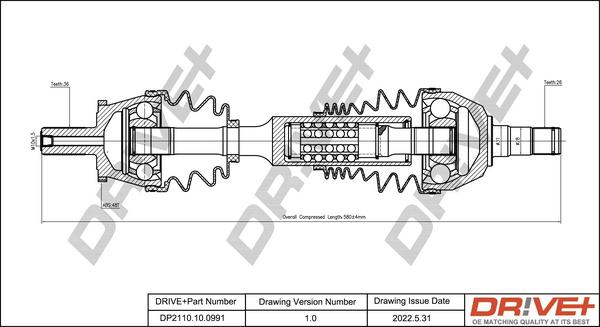 Dr!ve+ DP2110.10.0991 - Полуоска vvparts.bg