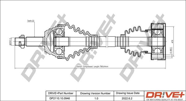 Dr!ve+ DP2110.10.0946 - Полуоска vvparts.bg