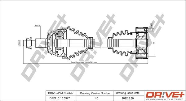 Dr!ve+ DP2110.10.0947 - Полуоска vvparts.bg