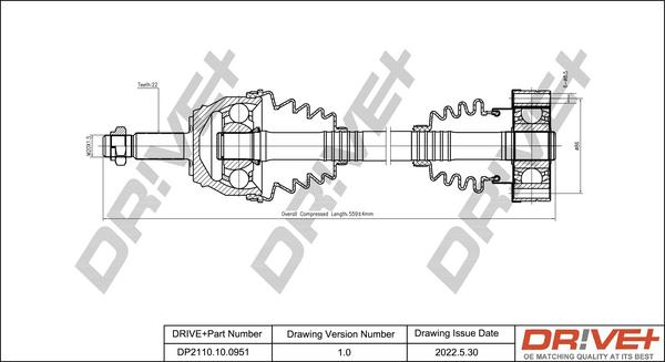 Dr!ve+ DP2110.10.0951 - Полуоска vvparts.bg