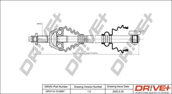 Dr!ve+ DP2110.10.0957 - Полуоска vvparts.bg