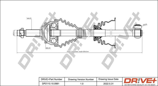 Dr!ve+ DP2110.10.0981 - Полуоска vvparts.bg