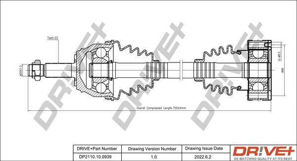 Dr!ve+ DP2110.10.0939 - Полуоска vvparts.bg