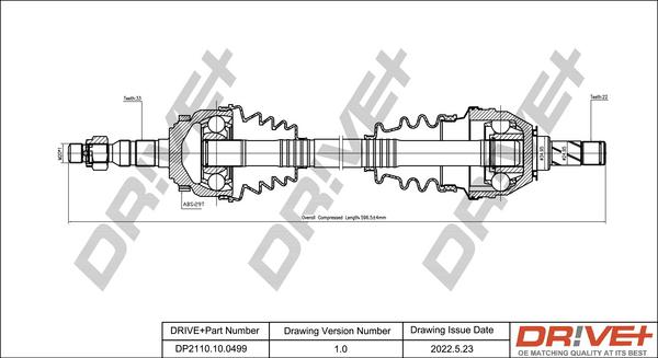 Dr!ve+ DP2110.10.0499 - Полуоска vvparts.bg