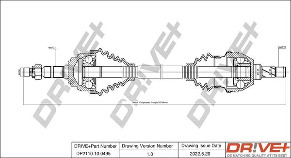 Dr!ve+ DP2110.10.0495 - Полуоска vvparts.bg