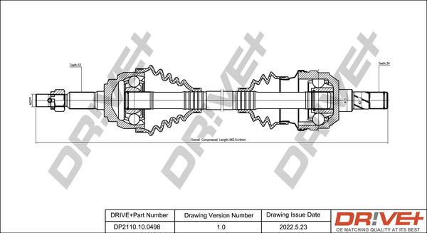 Dr!ve+ DP2110.10.0498 - Полуоска vvparts.bg