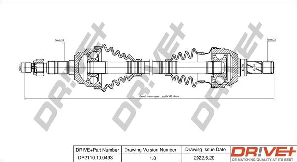 Dr!ve+ DP2110.10.0493 - Полуоска vvparts.bg