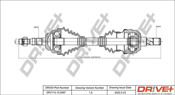 Dr!ve+ DP2110.10.0497 - Полуоска vvparts.bg