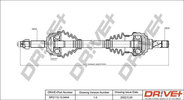 Dr!ve+ DP2110.10.0444 - Полуоска vvparts.bg