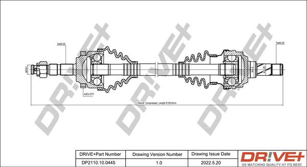 Dr!ve+ DP2110.10.0445 - Полуоска vvparts.bg