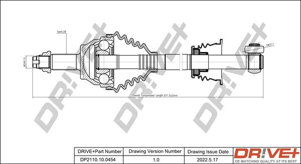 Dr!ve+ DP2110.10.0454 - Полуоска vvparts.bg