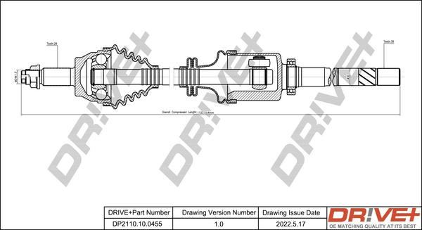 Dr!ve+ DP2110.10.0455 - Полуоска vvparts.bg