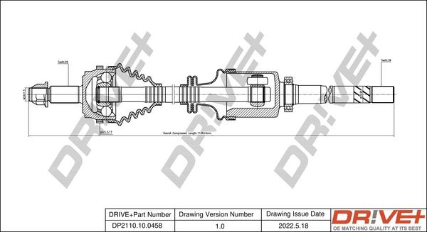 Dr!ve+ DP2110.10.0458 - Полуоска vvparts.bg