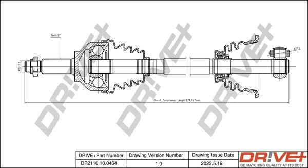 Dr!ve+ DP2110.10.0464 - Полуоска vvparts.bg