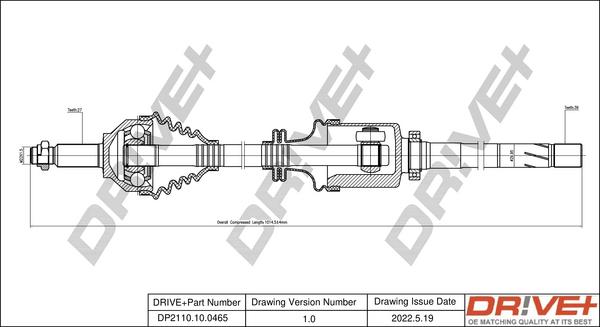 Dr!ve+ DP2110.10.0465 - Полуоска vvparts.bg