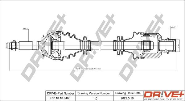 Dr!ve+ DP2110.10.0466 - Полуоска vvparts.bg