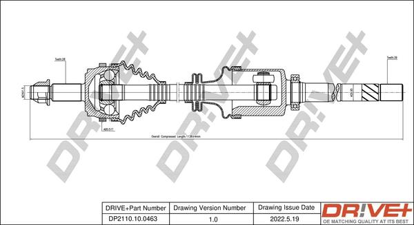 Dr!ve+ DP2110.10.0463 - Полуоска vvparts.bg