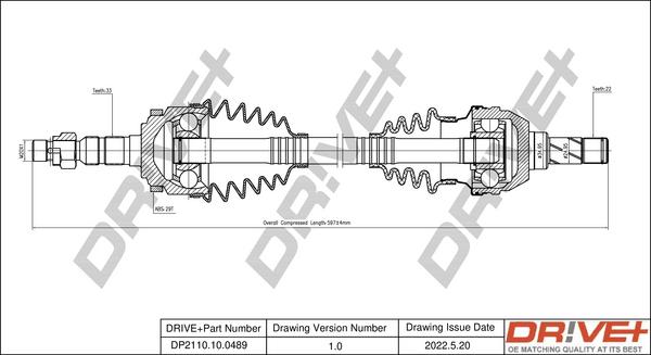 Dr!ve+ DP2110.10.0489 - Полуоска vvparts.bg