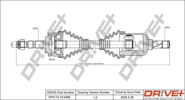 Dr!ve+ DP2110.10.0485 - Полуоска vvparts.bg