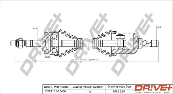 Dr!ve+ DP2110.10.0486 - Полуоска vvparts.bg