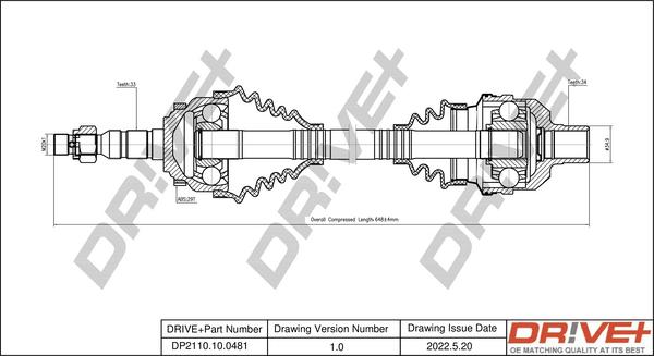 Dr!ve+ DP2110.10.0481 - Полуоска vvparts.bg