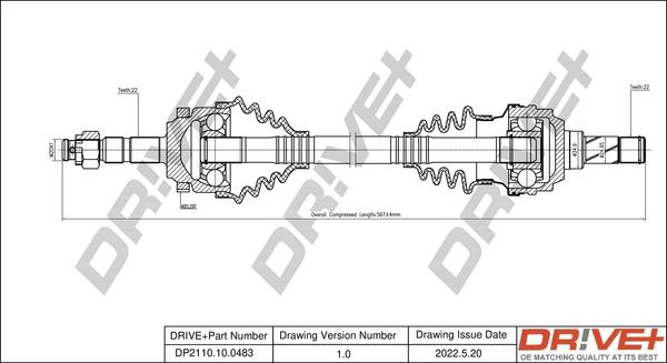 Dr!ve+ DP2110.10.0483 - Полуоска vvparts.bg