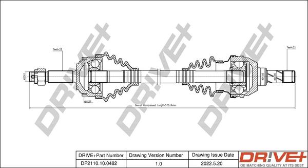 Dr!ve+ DP2110.10.0482 - Полуоска vvparts.bg