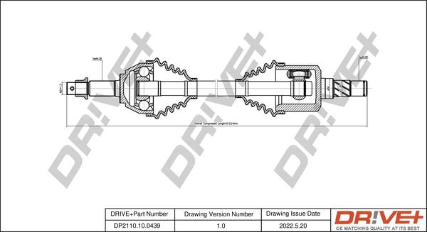 Dr!ve+ DP2110.10.0439 - Полуоска vvparts.bg