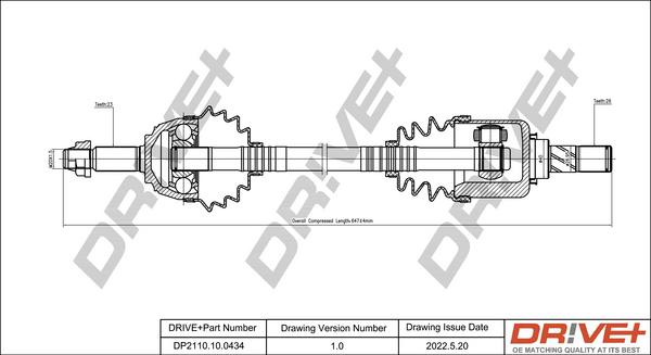 Dr!ve+ DP2110.10.0434 - Полуоска vvparts.bg