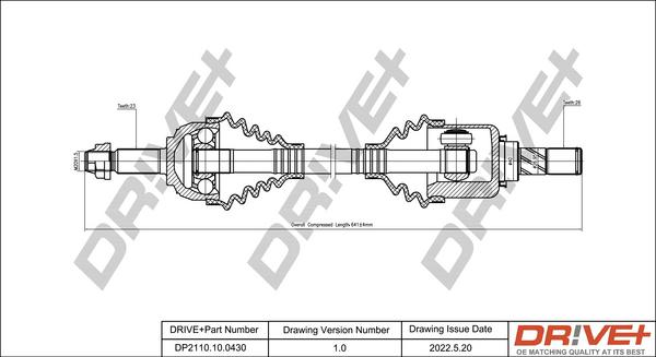 Dr!ve+ DP2110.10.0430 - Полуоска vvparts.bg