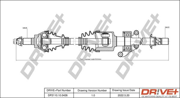 Dr!ve+ DP2110.10.0426 - Полуоска vvparts.bg