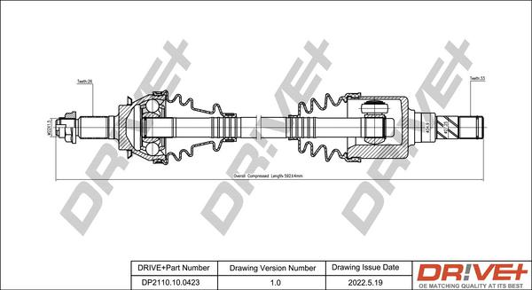 Dr!ve+ DP2110.10.0423 - Полуоска vvparts.bg