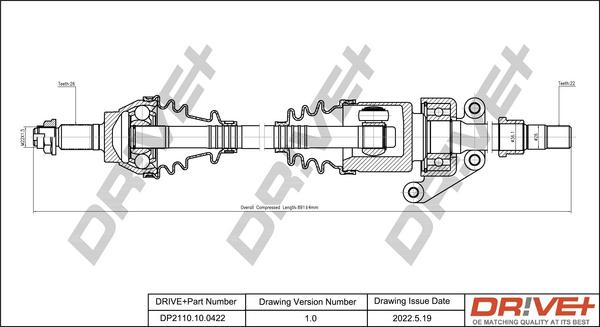 Dr!ve+ DP2110.10.0422 - Полуоска vvparts.bg