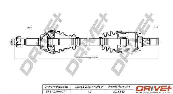 Dr!ve+ DP2110.10.0427 - Полуоска vvparts.bg