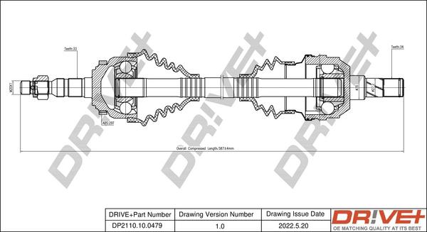 Dr!ve+ DP2110.10.0479 - Полуоска vvparts.bg