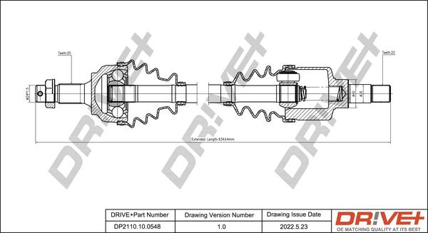 Dr!ve+ DP2110.10.0548 - Полуоска vvparts.bg